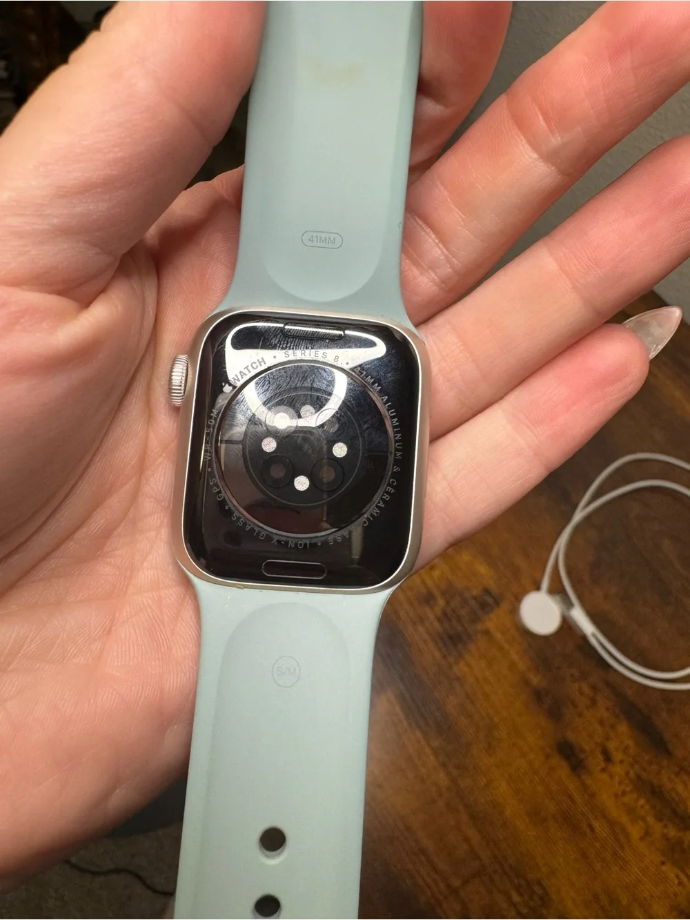 Apple Watch Series 8 GPS, 41mm, Starlight Aluminium Case with S/M Band